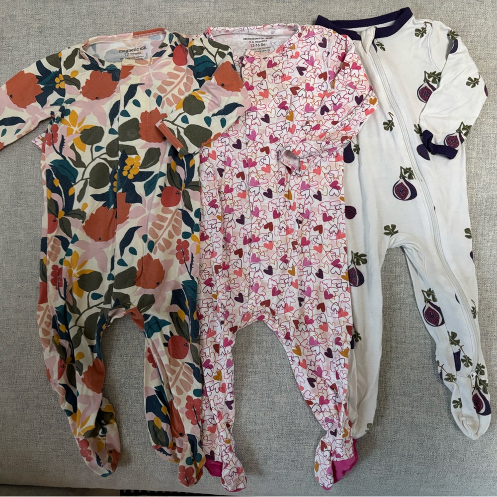 Kyte BABY and Magnetic Me 3-6 Month Pajama Footie Bundle